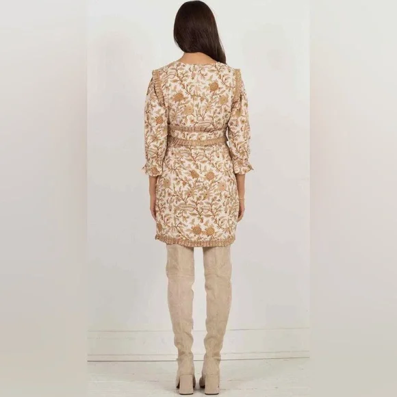 Cleobella Victoria Mini Dress / Tan / Size XL - Picture 7 of 11